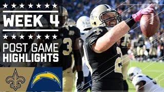 Saints vs. Chargers | NFL Week 4 Game Highlights