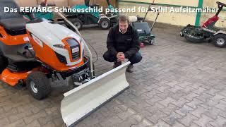 REMARC Schneeschild für Stihl Aufsitzmäher / 120cm Arbeitsbreite