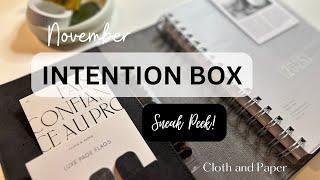 November Intention Box | ISneak Peeks | Cloth and Paper