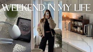 cozy weekend vlog | slow days, binge reading, new matcha station & book rebinding