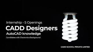 Internship at CADD SCHOOL PRIVATE LIMITED - AutoCAD knowledge Required