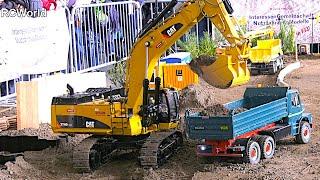 Fantastic RC Construction Site / RC Trucks Diggers Wheel Loader Dozer Caterpillar Excavator at work