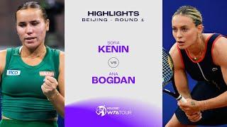 Sofia Kenin vs. Ana Bogdan | 2024 Beijing Round 1 | WTA Match Highlights