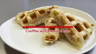 How to make croiffles with cheese & ham?