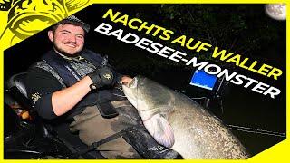 Welsangeln mit dem Belly Boat bei Nacht | Klopfen auf Waller | Wallerangeln am See in Deutschland