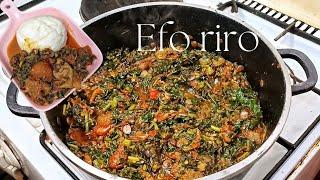 HOW TO MAKE EFO RIRO WITH SHOKO. A NIGERIAN VEGETABLE SOUP