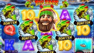 BIG BASS CHRISTMAS BASH  5 SCATTER  SUPER RARE BONUS MAX BET‼️