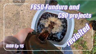 BMW F650 Funduro and Honda C90 projects revisited - An Idiot On Board - Ep 45