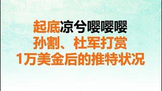 起底凉兮嘤嘤嘤，孙割、杜军打赏1万美金后的推特状况#孙宇晨#凉兮嘤嘤嘤#杜均#火币#交易员#合约#网红