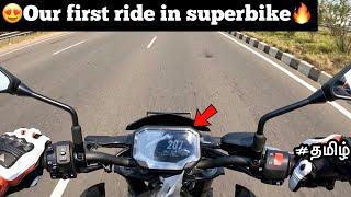 Our first ride in superbike| TTF | top speed | tamil | ninja | Kawasaki | z900 |