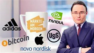 Märkte am Morgen: Bitcoin, Adidas, Nvidia, Novo Nordisk, Tencent, US Steel, Apple