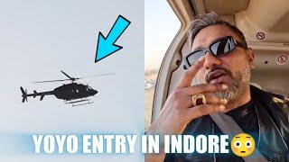 YO YO HONEY SINGH ENTRY IN HELICOPTER @ INDORE CONCERT  MILLIONAIRE TOUR | MANIAC