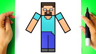 Como DESENHAR o HEROBRINE - Como DIBUJAR a HEROBRINE - How to DRAW MINECRAFT Characters