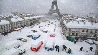 Aujourd'hui Paris est bloquée! La tempête Caetano et les tempêtes de neige paralysent tout en France