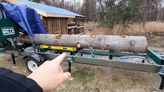 Leveling the Sawmill and Milling a log - Nov 2 2022