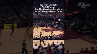 Donovan Mitchell's First 3-Pointer For The Cleveland Cavailers vs. Los Angeles Lakers Game