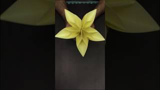 Easy Origami Flower #origamiflower #flowermaking #diy