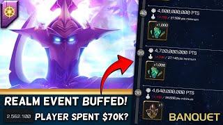 $70K Spent By This Player? + Realm Event Buffed But Spend Your Way To It|Marvel Contest of Champions