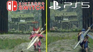 Monster Hunter Rise PS5 vs Nintendo Switch Graphics Comparison