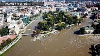 Wrocław, centrum, Odra, powódź 2024