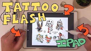 How to Draw Traditional Tattoo Flash on the iPad!