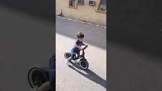 Watch This Baby Master Balance Like a Pro on Their First Bike Ride! ‍️ #short #shortsfeed