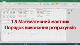 [1.9] Математичний маятник. Порядок виконання розрахунків