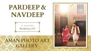 || LIVE || PARDEEP & NAVDEEP || WEDDING CEREMONY || AMAN PHOTO ART GALLERY DAROLI ||