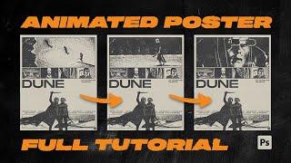 How to make eye-catching animated posters in Photoshop | Motion Poster Design ( Free Action )