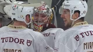 Robert Mayer scores a Goalie Goal in the Playoffs (Swiss Hockey)