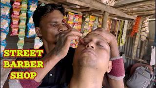 The Legend Master Cracker Head Massage with Loud Neck Cracking in The Street Barber Shop |ASMR