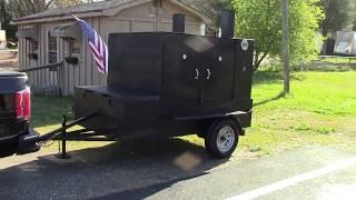 Big BUTT BBQ Smoker Grill Trailer Double Insulated Fireboxes FOR SALE Rentals