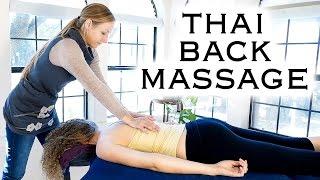 HD Back Massage with Relaxing Music & Soft Spoken Voice, Thai Massage for Back Pain