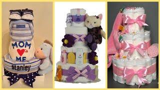 top 50+ d i y diaper cakes, diaper cakes ideas for baby shower, baby boy and baby girl diaper cakes