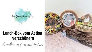 Lunchbox vom Action verschönern | Eier-Box | Unsere Hühner | bastel | Bastelanleitung deutsch