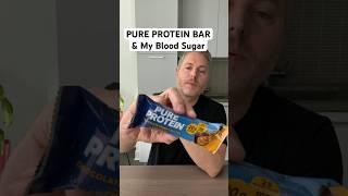 Pure protein bar and my blood sugar. #glucoselevels #bloodsugar #proteinbar