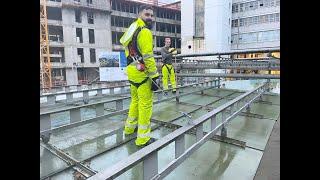 Glasdachreinigung - Schmutzbeseitung von Umwelteinflüssen in luftiger Höhe