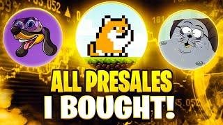 ALL PRESALES I HAVE BOUGHT! (Crypto Presale Update)