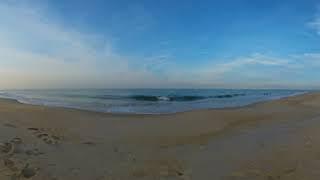360 VR - Tropical Beach at Sunset with Audio of Lapping Waves