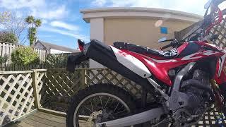 2018 CRF250L stock silencer vs Delkevik