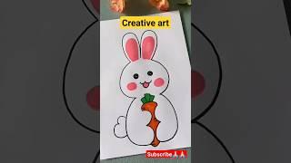 cute rabbit creative art #shiksha #drawing #nipunbharat #shorts