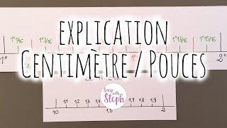 Explication pouces (inch) & centimètres | Scrap with Steph