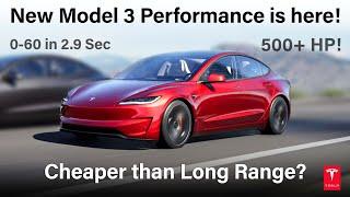 New 2024 Tesla Model 3 Highland Performance is here! / More Power & Cheaper? #tesla