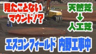 1月11日(土)エスコンフィールド工事中！「内野に…芝がない！」