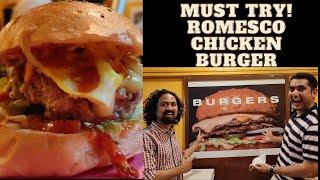 JUICY Romesco Chicken BURGER I MUST WATCH Food Review I Burger Recipe I BEST Burger in MUMBAI