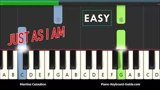 Just As I Am Without One Plea Easy Piano Tutorial   Christian Hymn