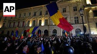 Chaos in Romania's capital after far-right Calin Georgescu barred from presidential redo