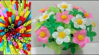 ดอกไม้จากหลอด by มายมิ้นท์ Flower From Drinking Straw.