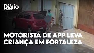 Motorista de aplicativo leva criança antes que mãe entre no carro em Fortaleza