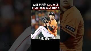 AI가 선정한 KBO 역대 한국인 투수 직구 TOP 7